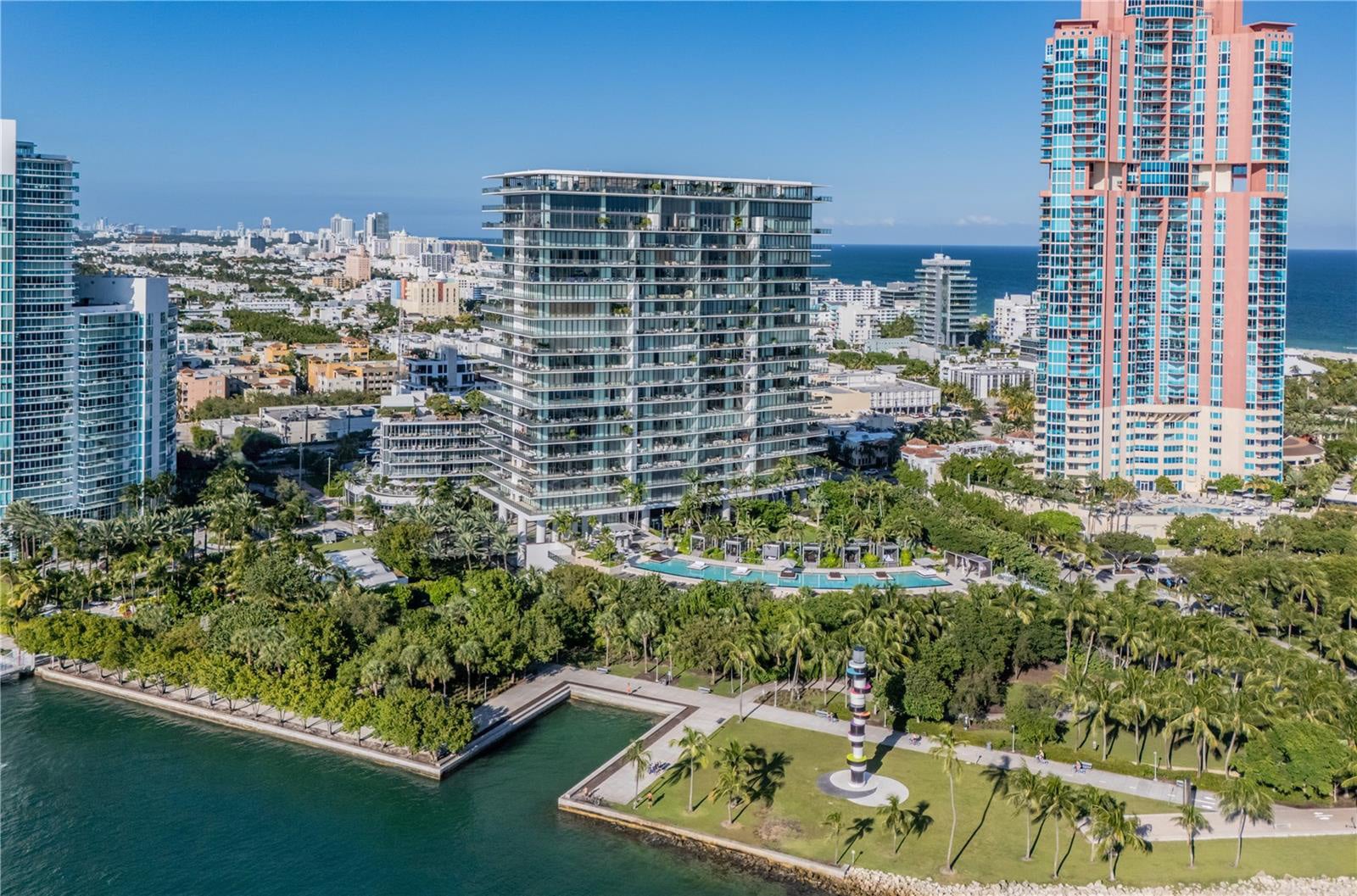 Apogee South Beach luxury condominium building exterior in the South of Fifth neighborhood of Miami Beach