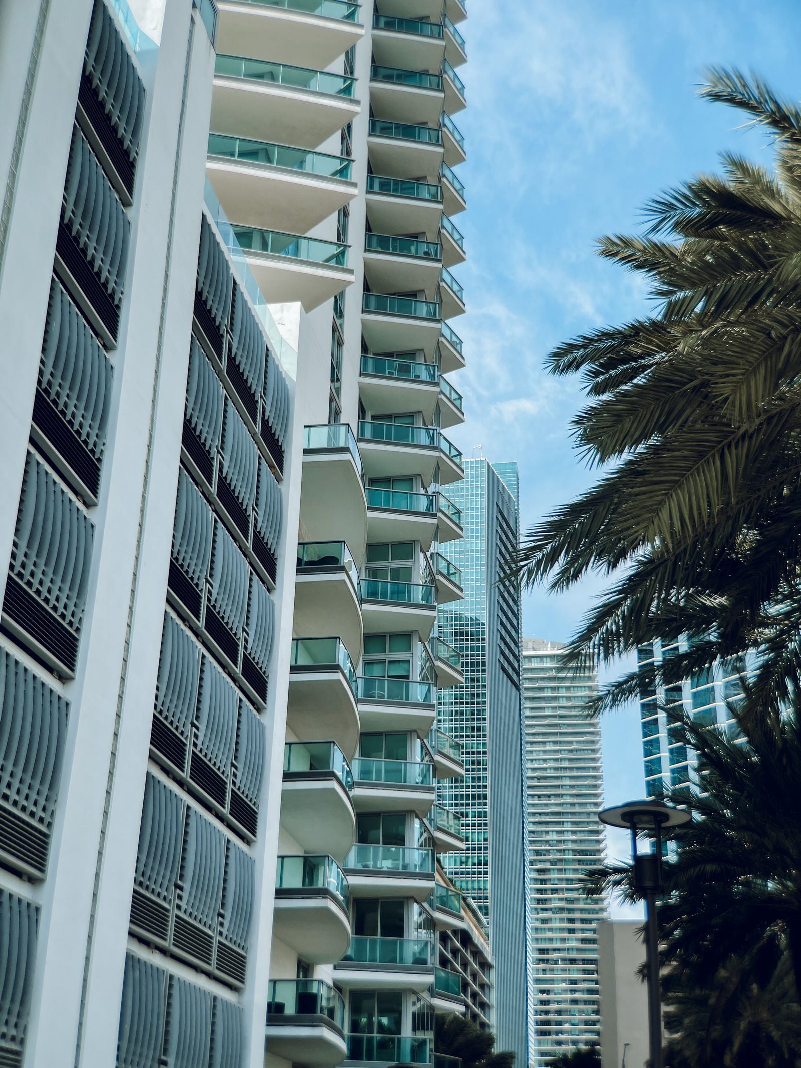Miami luxury highrise condo with balconies — a building type facing rising insurance costs from construction defects