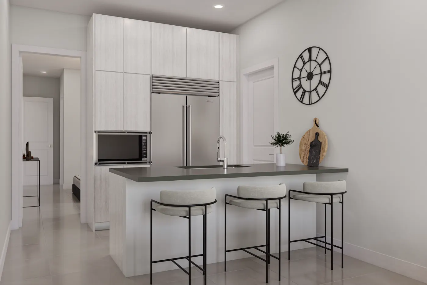 Kitchenette in the private Next Gen suite of the Nile home at Greenview at Presidential